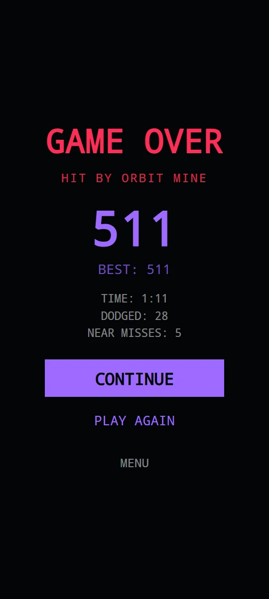 ORBIT.IO game over screen