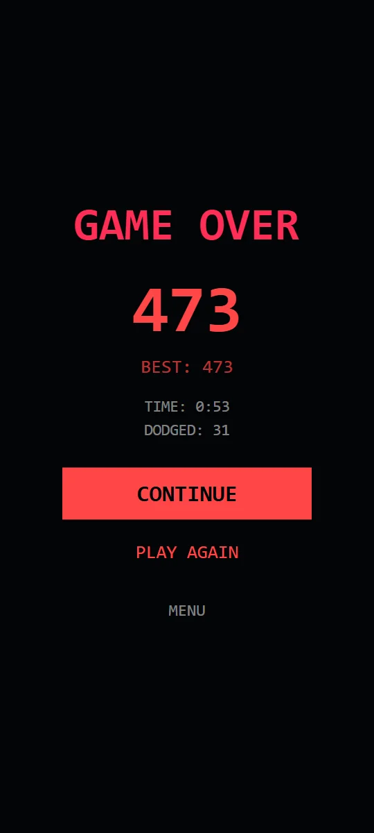 SPLIT.IO game over screen